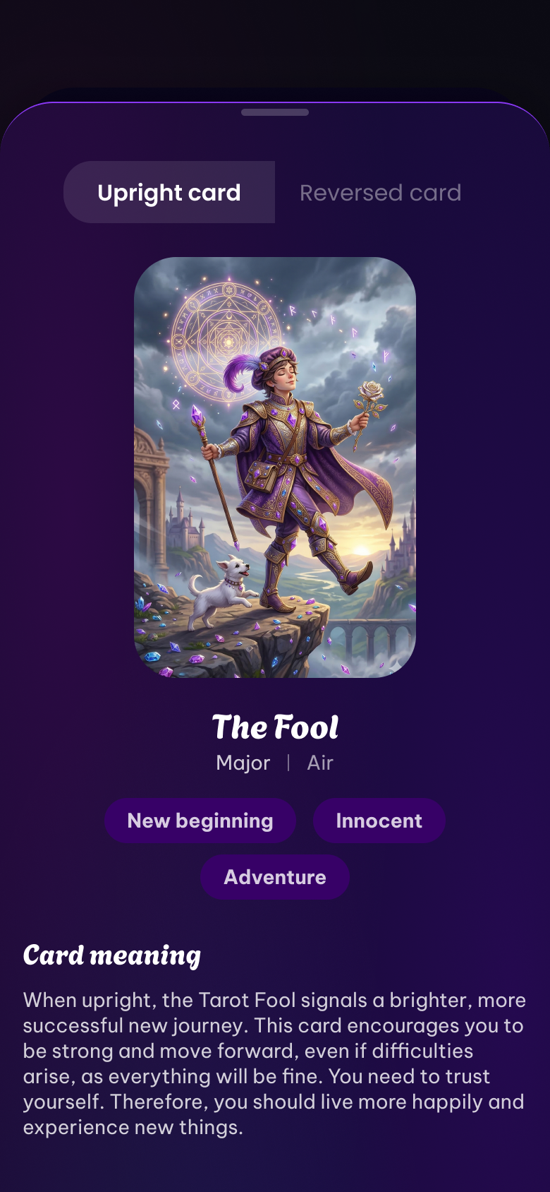 Learn Tarot Phone Mockup